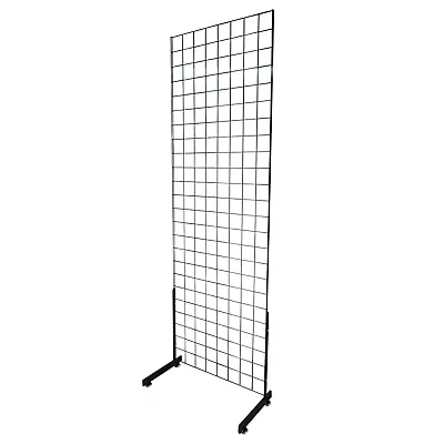 Grid Panel 1-way Display Stand 5 Ft Black For Shops & Markets  (e3j12b/5) • £58.44