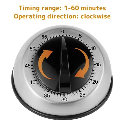 1/2pc Kitchen Baking Cooking Timer 60min Countdown Reminder Mechanical Time Alar • £8.63