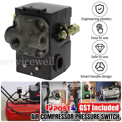 4 Port Air Compressor Pressure Switch Control Valve 95-125PSI With Unloader • $23.34