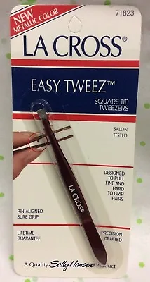 Sally Hansen La Cross Easy Tweeze Square Tip Tweezers 71823 Metallic Color NEW • $28.04