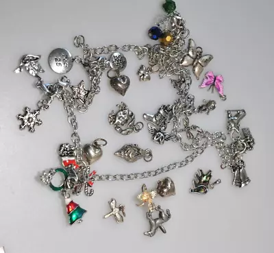 LOT  Vintage Now  Jewelry  Silver Tone Charms  For Pendants Bracelets PG25 • $16.99