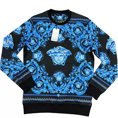 Men's Versace Sweat Shirt Long Sleeve US Size  Black / Blue • $69.31