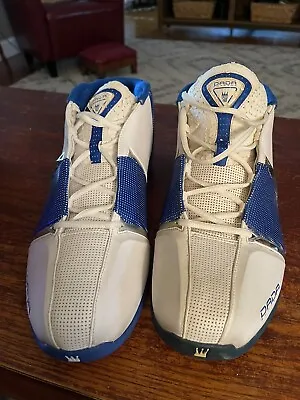 Vintage Dada Monarch Supreme Basketball Shoes Size 18 White/Royal Blue/Silver • $40