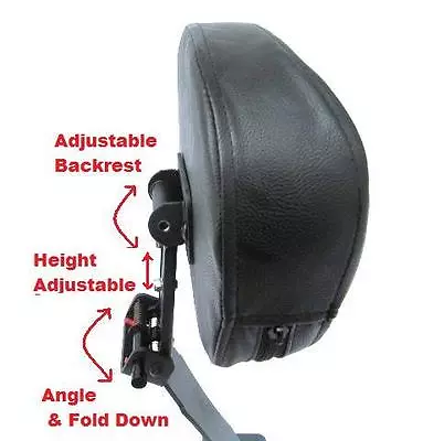 Fully Adjustable Driver's Backrest  - Kawasaki Vulcan VN1500 Classic / Nomad • $126