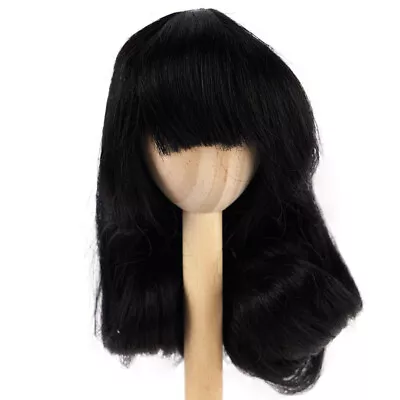 Monique Black Human Hair Nicole 7 -8  Doll Wig With Bangs • $14.99