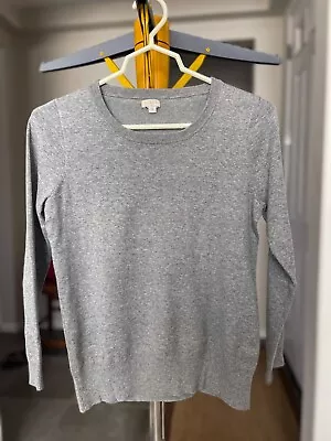 J. Crew Jackie Pullover Sweater | Cotton Spandex  | Heather Gray | Size S • $15
