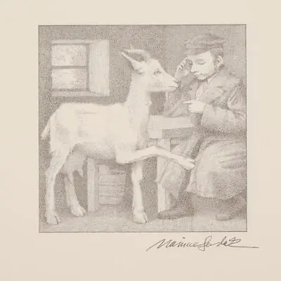 Maurice Sendak Zlateh The Goat Boy Illustration Art Print Signed A • $240