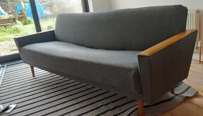 Vintage Retro Danish Style Sofa Bed • £250