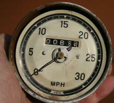 65 1965 VDO Vintage 30 MPH Speedometer - Large Truck Boat Or Moped ? • $39