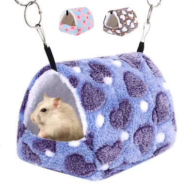 Warm Hamster House Guinea Pig Rabbit Plush Sleeping Nest Igloo Small Animal Cage • £7.07
