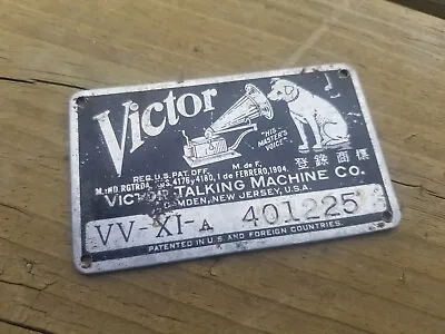 Vintage Antique Tag Victor Victrola VV-XI-A Phonograph Talking Machine • $23.99