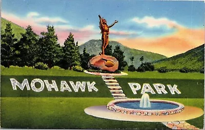 Indian Trail Wishing Well Charlemont Massachusetts Mohawk Indian Postcard UNP • $3