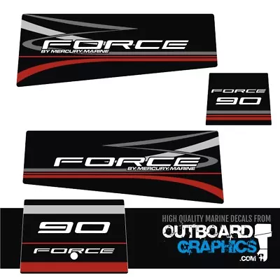 Mercury Force 90hp Outboard Decals/sticker Kit • $52.15