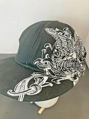 RARE Miami Ink Fitted Black Hat Cap Embroidered Men's L/LX • $16.99