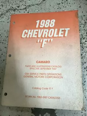 1988 Chevrolet CHEVY Camaro Parts Catalog Manual OEM  • $99.99