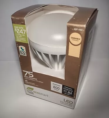 EcoSmart LED Dimmable BR30 Lamp 800 Lumens (75W Equivalent) 409-440  NEW IN BOX! • $19.99