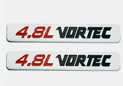 2X 4.8L VORTEC Sticker Decals Emblem 3D Nameplate Chrome • $41.99