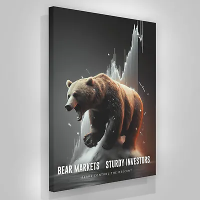 Wall Street Bear Market Investor Art Finance Money Canvas Print Investment • $69.95