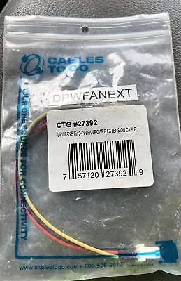 Cables To Go #27392 7  3-pin Fan Power Extension Cable In Package  • $5