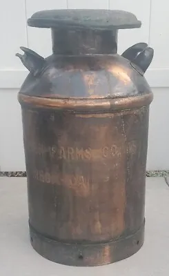 Vintage Copper Clad Milk Can Arden Farms Co. 10 Gal/40 Qt *¡PATINA!* • $192.34