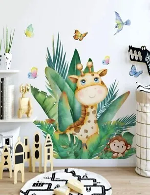 £6.99 • Buy Nursery Sarfari/Jungle/Animals Themed Wall Stickers/Wall Decor/Kids Bedroom Wall