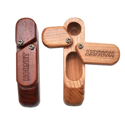 FOLDING PIPE BOWL & Storage Quality Wood Tobacco One Cap Hitter Monkey Lid • $9.95