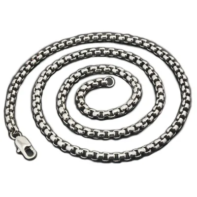 Stainless Steel Diameter 5.0mm Mens Box Necklace Matching Link Chain 5N001D • $14