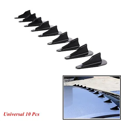 $13.73 • Buy 10 Pcs Universal Car Exterior Spoiler Wings EVO Style Kits Roof Shark Fins Decor