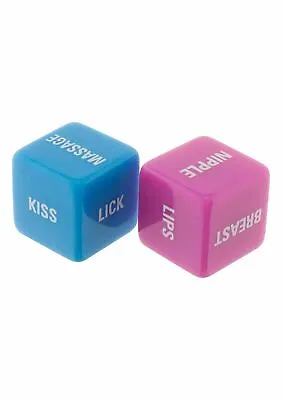 Toy Joy 2 X Sex Dice Pink Blue Couple Game Foreplay Party Play Time Kinky Sexy • £2.99