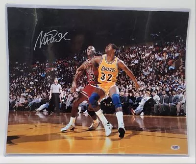 Magic Johnson Autograph Photo Psa Dna Authentic Lakers Auto Q1300-1 • $10.50