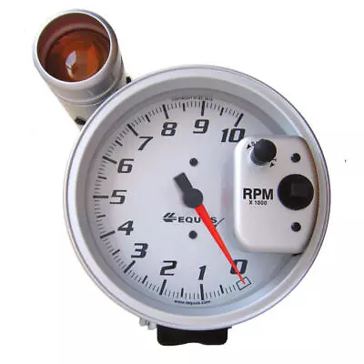 Equus Tachometer Gauge 6081S; 6000 Series 10000 RPM 5  Silver Shift Light • $116.18