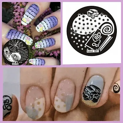 Acrylic Nails Short Coffin Natural 2X Harry Potter Nail Stamping Plate Art Set  • $12.50