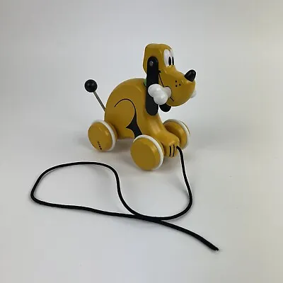 £34.99 • Buy Disney Brio Pluto Wooden Pull Along Dog Rare Classic Style Toy Classic Character