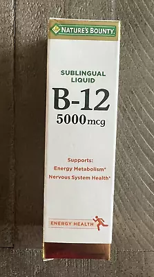 B-12 5000mcg Sublingual Liquid Energy Metabolism Support B12 Expiry Date 01/2026 • $13.70