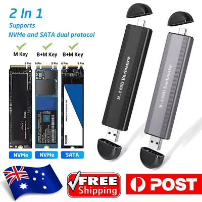$24.99 • Buy M.2 NVME SATA SSD RTL9210B Chip PCI-E Micro USB Host To USB-C OTG Adapter Reader