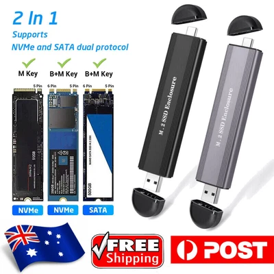 $24.99 • Buy M.2 NVME SATA SSD RTL9210B Chip PCI-E Micro USB Host To USB-C OTG Adapter Reader