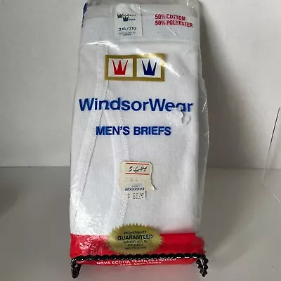 Vintage WindsorWear Men's Briefs Underwear 50/50 2XL - NEW OLD STOCK • $25.44