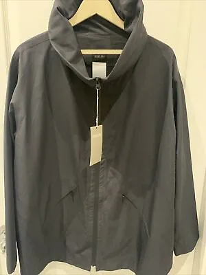 MADELINE BLACK COAT 18 XL High Neck Parka Hidden Hood Pockets BNWT Jacket Mid • $80.90