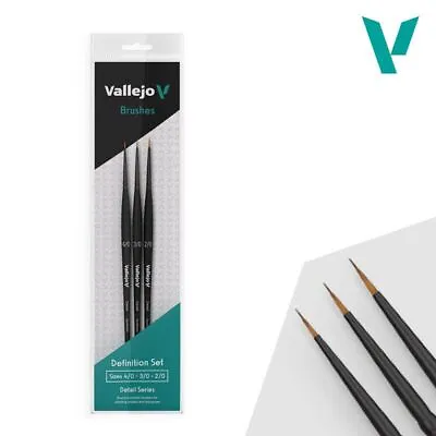 AV Vallejo Detail - Definition Brush Set (Sizes 4/0 3/0 & 2/0) • £9.99