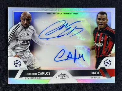 2022-23 Topps Chrome UEFA CC Roberto Carlos Cafu #DA-CC Dual Autographs Auto /99 • $20.50