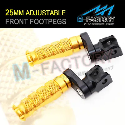 Gold 25mm Adjustable R-Fight Front Foot Pegs For Dragster 800 RR / RC 15-19 18 • $82.30