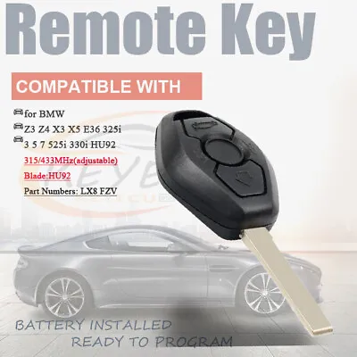 $13.14 • Buy EWS System For BMW X3 X5 Z3 Z4 1/3/5/7 Series Smart Remote Control Key HU92Blade
