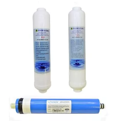 3 Stage Compact RO Aquarium Replacement Water Filters With 75GPD Membrane • £26.99