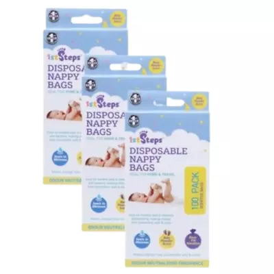 AU 300 Scented Disposable Diaper Bags Nappy Change Baby Powder Scent • $15.95