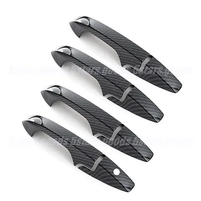Glossy Carbon Fiber Covers Trims For 2004-2008 Acura TSX Sedan Side Door Handle • $21