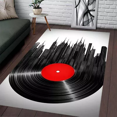 Record Record Rug Retro Music Retro Record Music Record Pattern Rug • $194.37