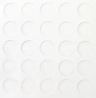 Arctic White X25 Self Adhesive Stick Furniture Sticker Screw Hole Cover Cap 14mm • £2.99