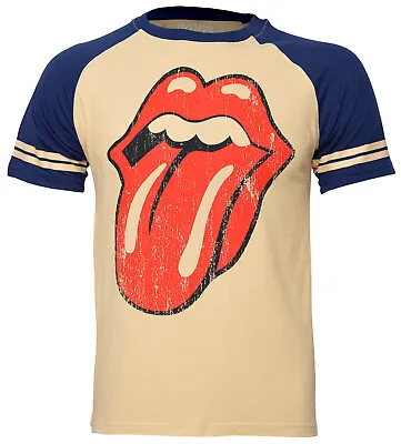 The Rolling Stones T-Shirt Lick Raglan Tongue Logo S - 2XL NEW • £17.05