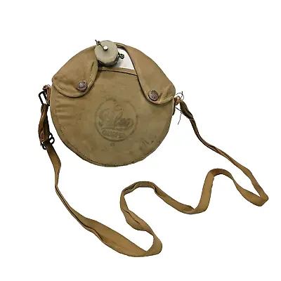 Vintage Palco Aluminum Canteen 2 Quart-Er Military Camping W Crossbody Canvas Pc • £18.31