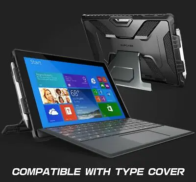 UK For Microsoft Surface Pro 7 6 5 4 LTE SUPCASE Case W/ Kickstand Cover BLACK • £31.99